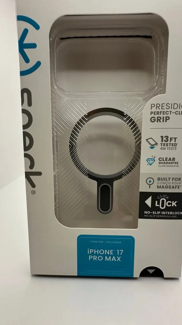 Speck Presidio Perfect-Clear Grip MagSafe Case - iPhone 17 Pro Max NWT MSRP: $55